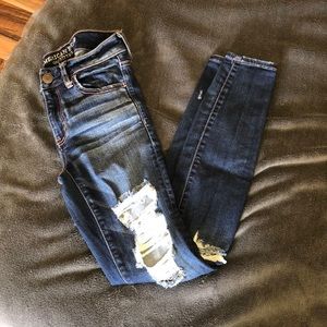 distressed american eagle jeans